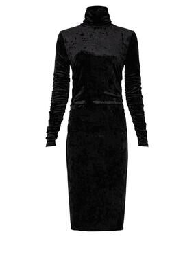 $395 Proenza Schouler White Label Velvet Jersey Turtleneck Dress Sz: XS